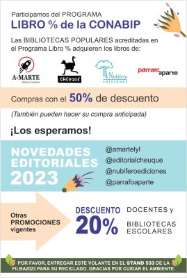 Promociones vigentes para el stand 533 (A-Marte. Cheuque, Nubífero y Párrafo Aparte).